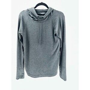 Women's Athleta Uptempo Hoodie Sweatshirt in Black Heather Size S